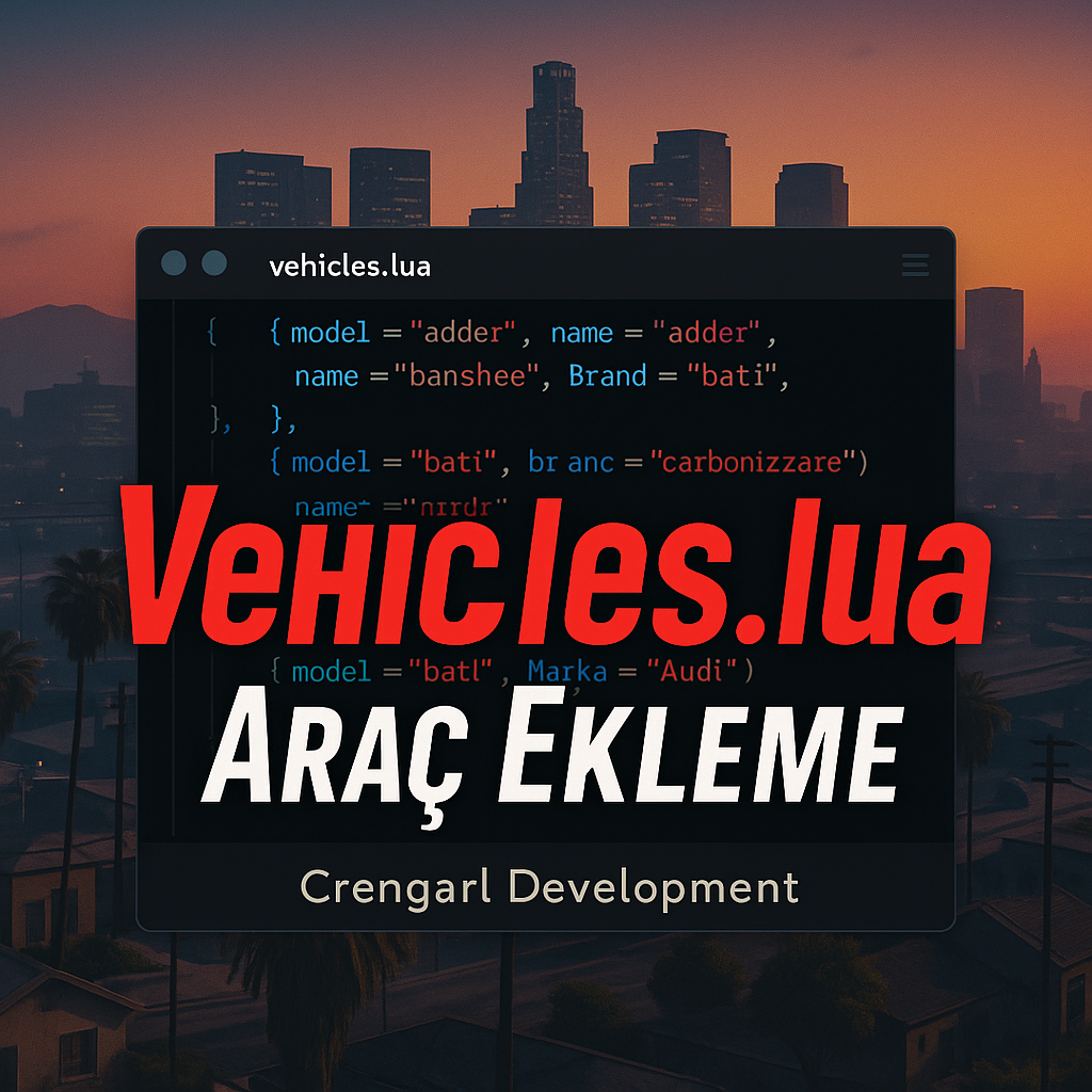 FiveM vehicles.lua'ya Kolayca Araç İşlemek [QB]
