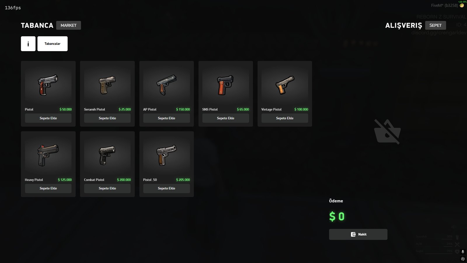 Zombi Tema Survival Temel Sunucu Paketi - Resim 9