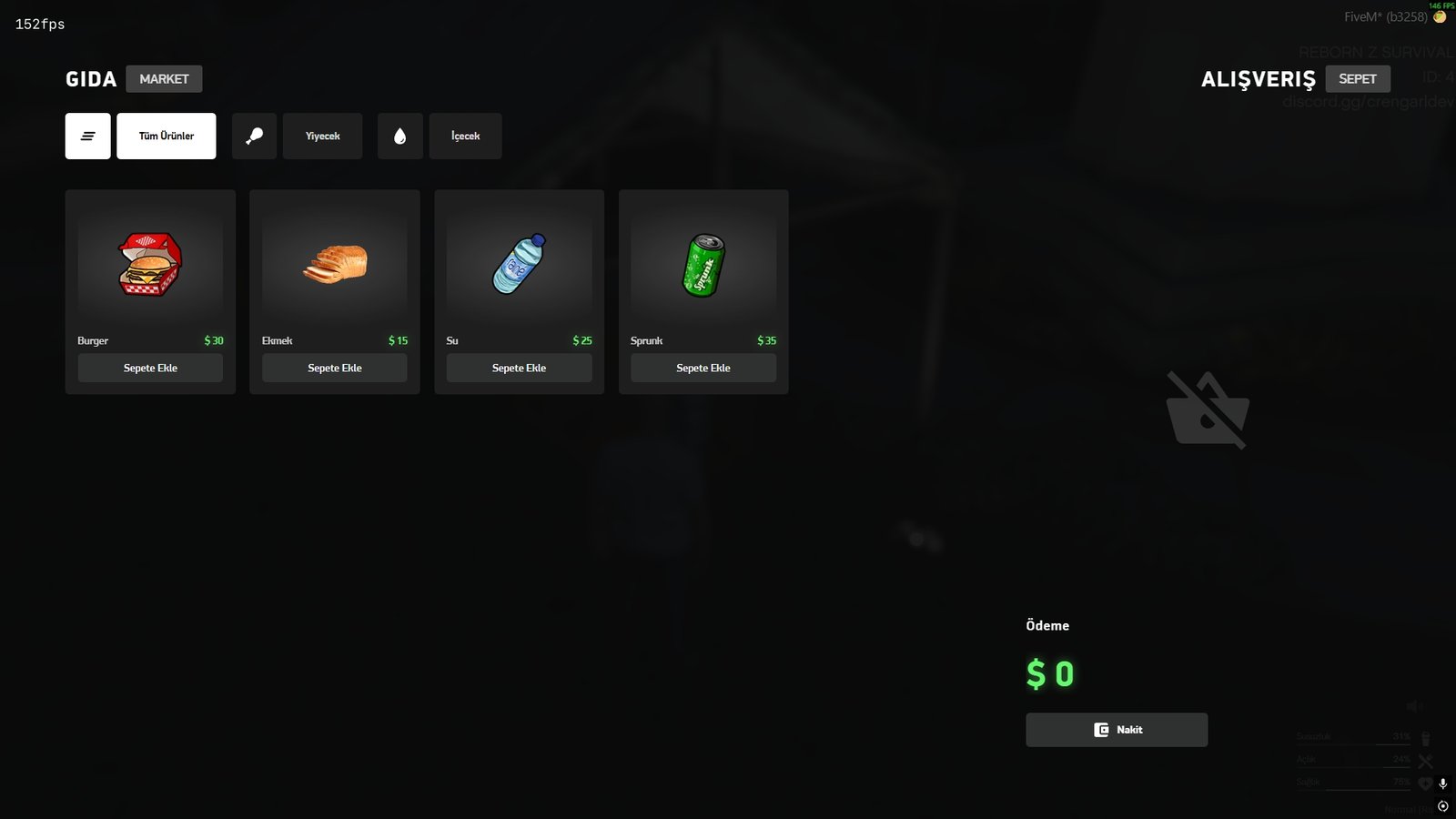 Zombi Tema Survival Temel Sunucu Paketi - Resim 14