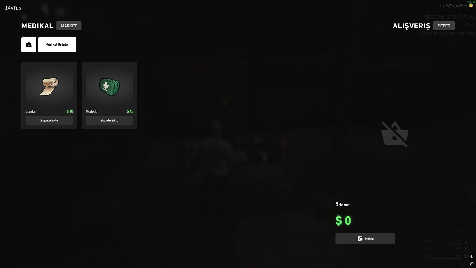 Zombi Tema Survival Temel Sunucu Paketi - Resim 12